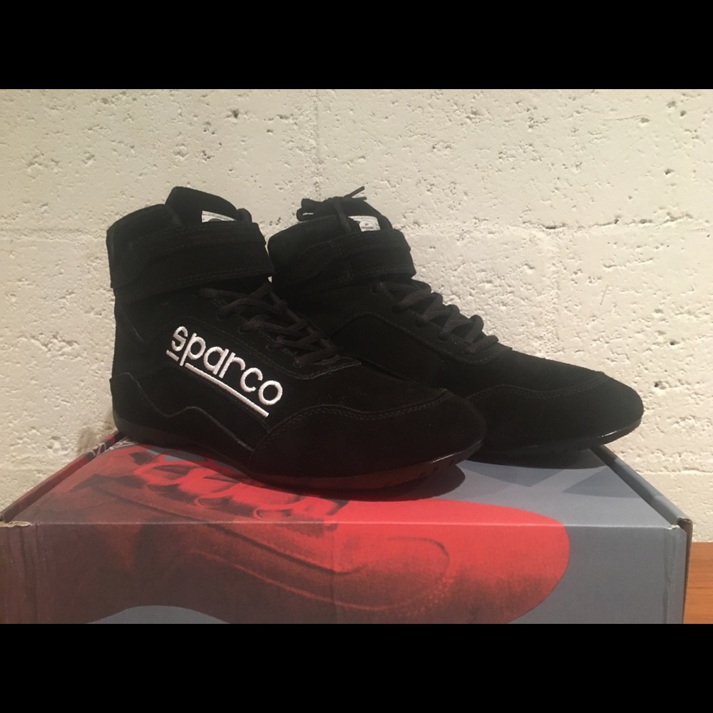 Mens size 8 Sparco racing shoes black